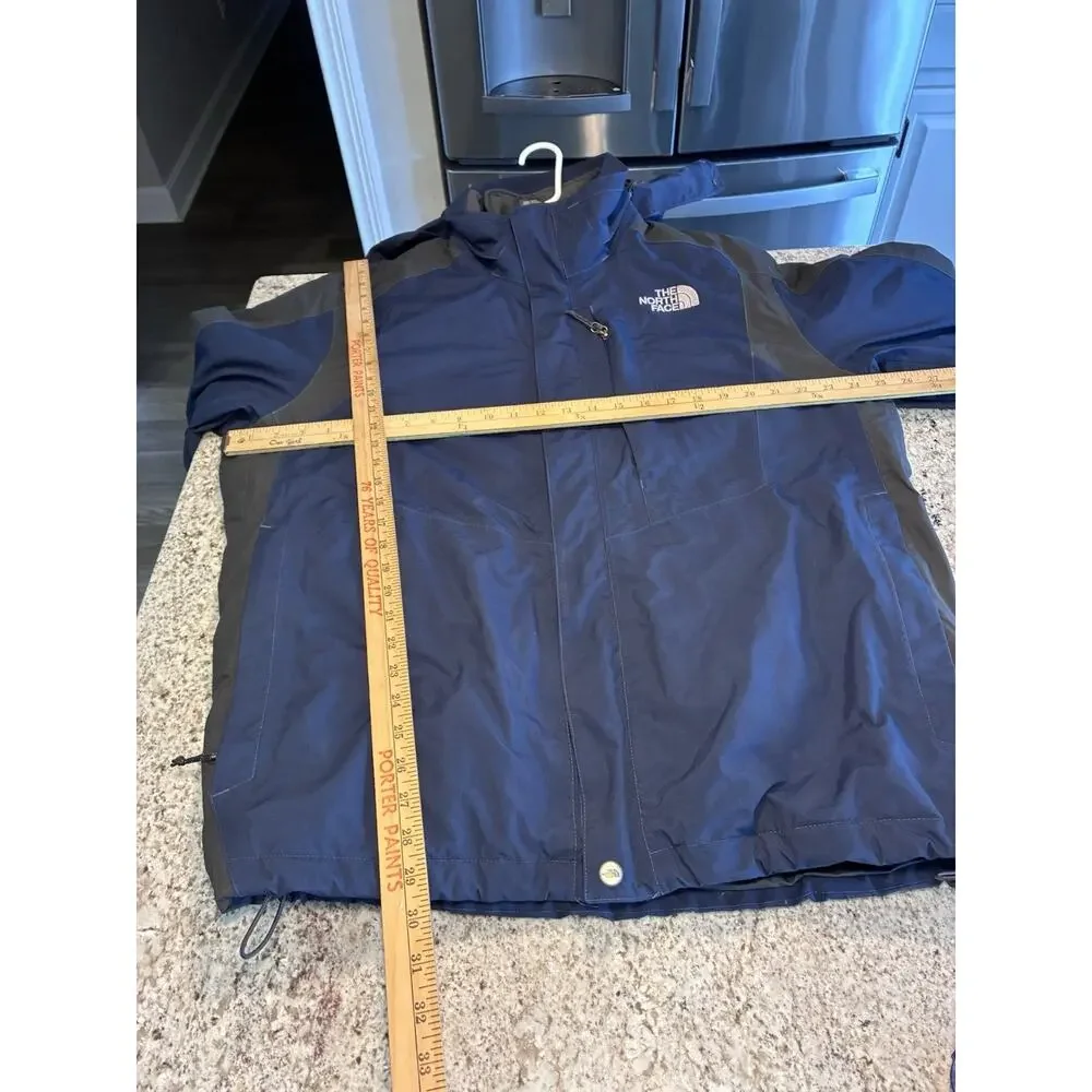 North Face Hyvent 3 in 1 Jacket Mens Sz XL Blue Gray Waterproof Hiking Outerwear